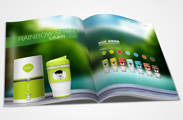 迈科格林新材料 环保杯画册与广告设计的品牌革命